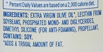 Pam Olive Oil Spray Ingredients